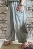 Arbi Gingham 7/8 Barrel Pant Khaki